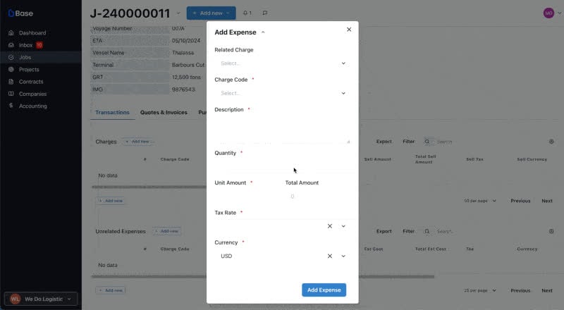 A demonstration of how to log costs with Base