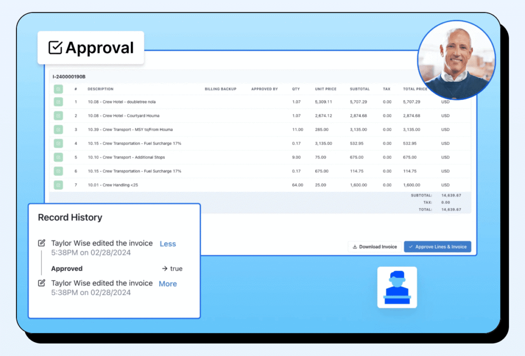 Screenshot of Base that shows the approval process.