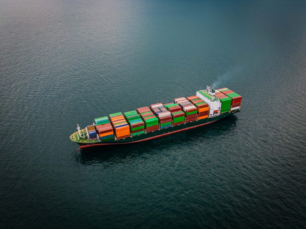a loaded container ship in the sea aerial view c 2026 01 09 00 52 07 utc